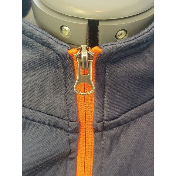 Chicago Bears Zip Up Thermal Base Jacket Graphic Sleeve Blue,Orange,Gray Large - Picture 9 of 15